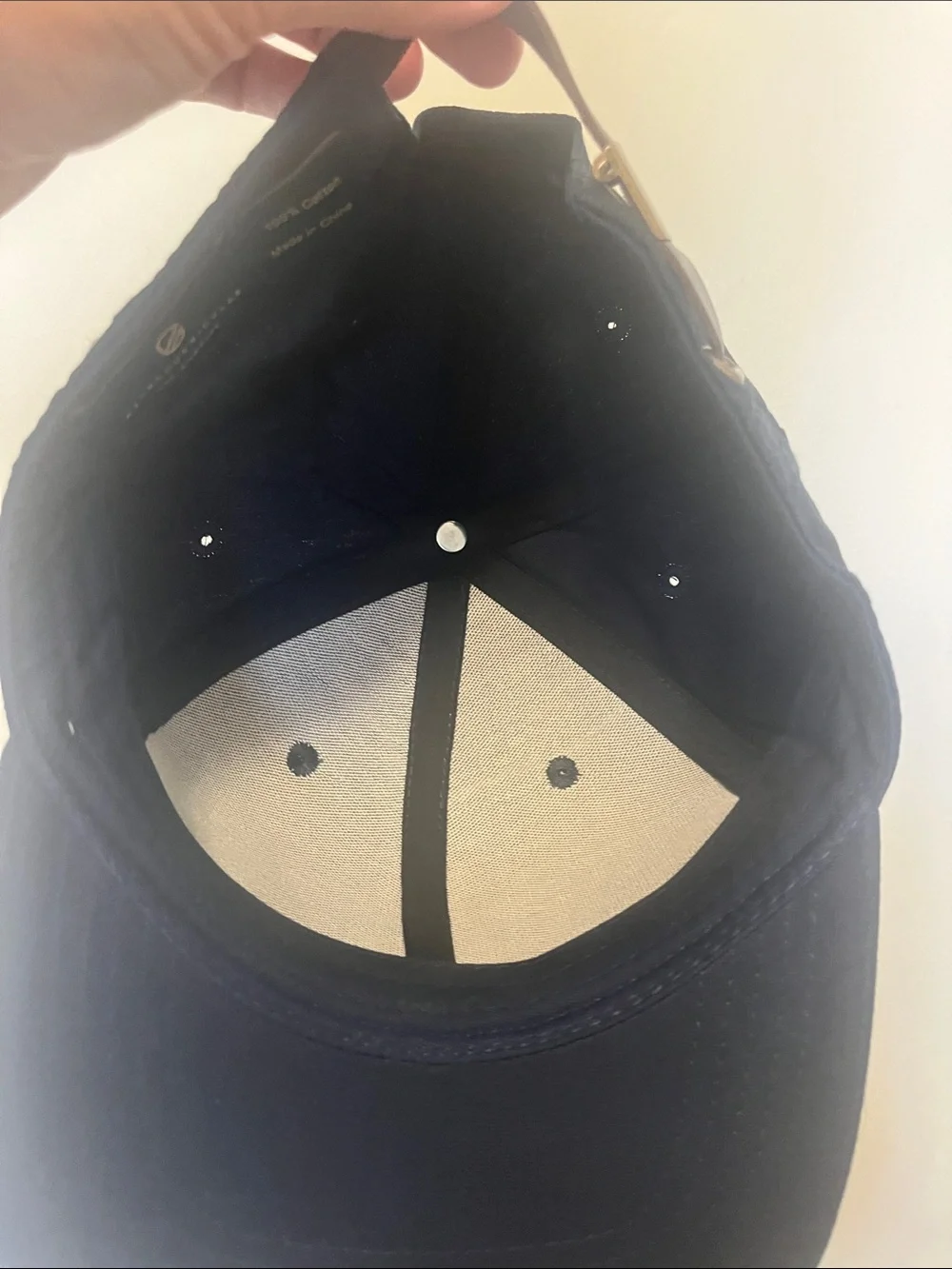 Navy Embroidered Baseball Cap with Multicolor Logo
